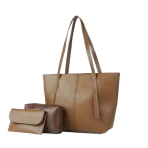 Velvet Tot Bag Double Strap 3-PCS Black - Image 5