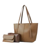 Velvet Tot Bag Double Strap 3-PCS Brown