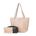 Velvet Tot Bag Double Strap 3-PCS Black - Image 3