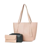 Velvet Tot Bag Double Strap 3-PCS Petal Pink